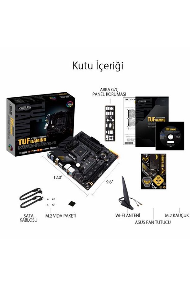 Tuf Gamıng B550M-Plus Wıfı Iı Amd B550 Am4 Ddr4 4866 Dp Hdmı Çift M2 Usb3.2 Ax Wifi + Bt Argb 2 - 2