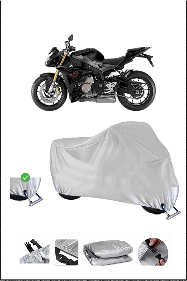 Bmw S1000R Lock Compatible Waterproof Durable Motorcycle Canvas-Gray