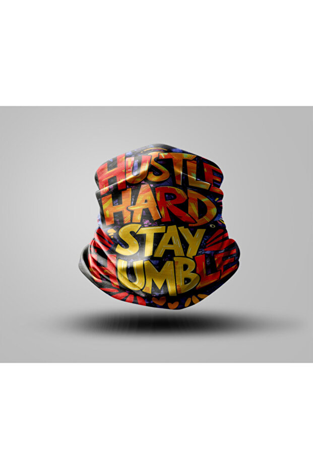 Lettering Designed Biker Buff Mask Outdoor Neck Collar Unisex Bandana