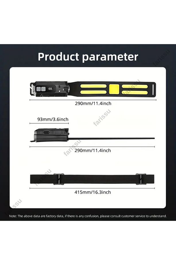 Ultra-Parlak LED + COB Şarj Edilebilir Kafa Feneri – Hareket Sensörlü, Ayarlanabilir Işın, Hafif - 6