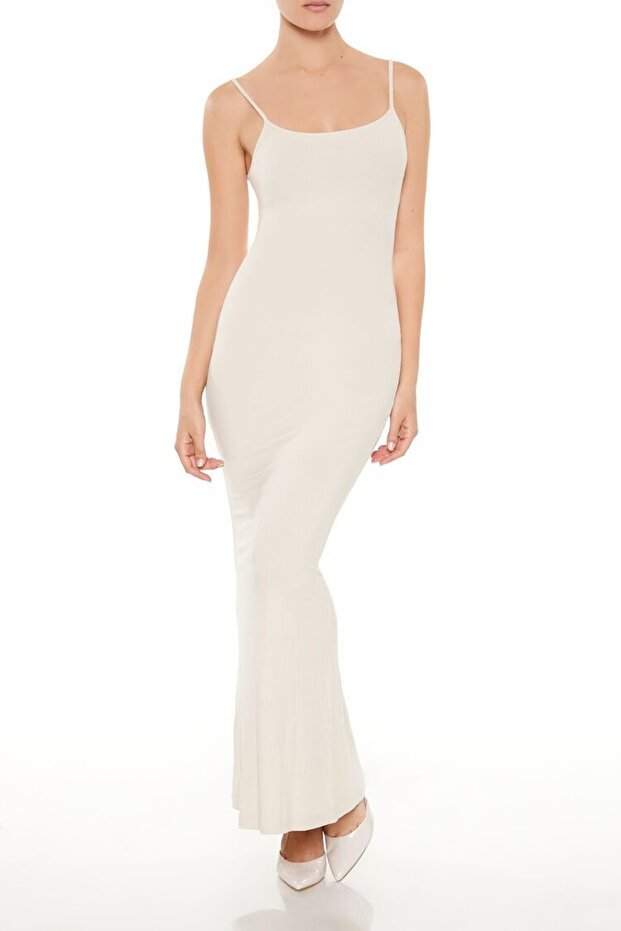 Ribanalı Askılı Maxi Elbise - 2