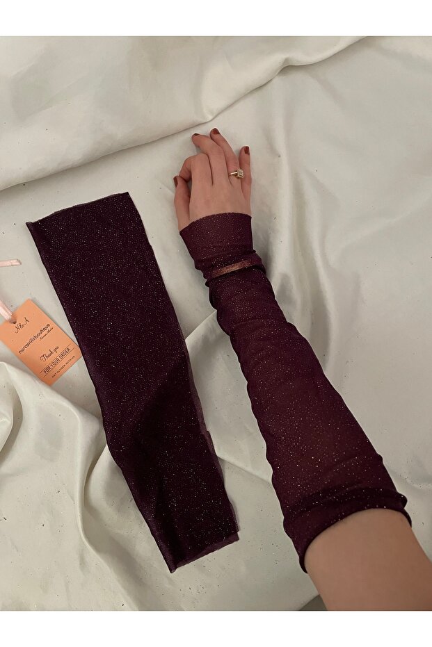 Mürdüm simli eldiven - 2