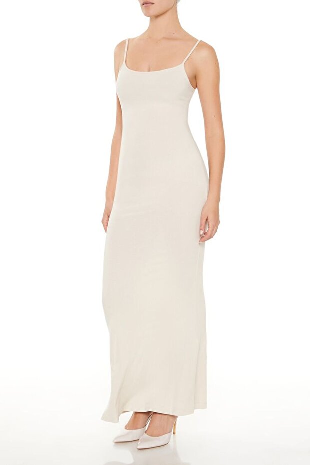 Ribanalı Askılı Maxi Elbise - 4