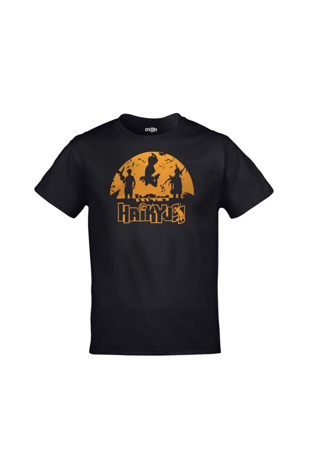 Unisex Black Haikyuu Anime Printed