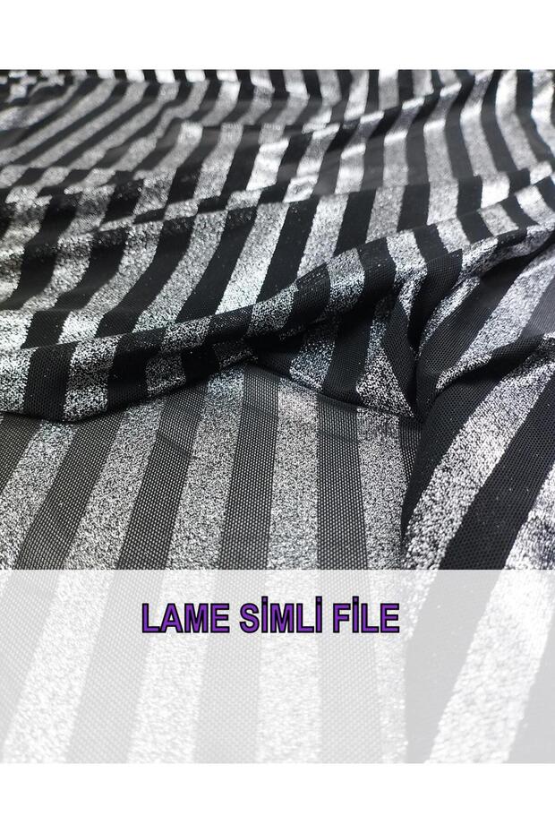 Black Lame Thin Mesh Width: 150