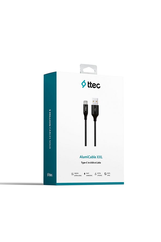 Alumicable Xxl Typec Şarj Kablosu 3mt. Siyah 2dk24s - 1