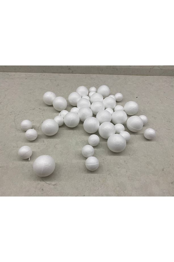 20 adet 3 cm 20 adet 2 cm Strafor top kapı süsü ve pasta süsleme için uygundur - 1