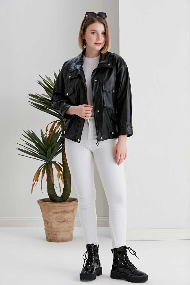 kadın deri ceket - 3