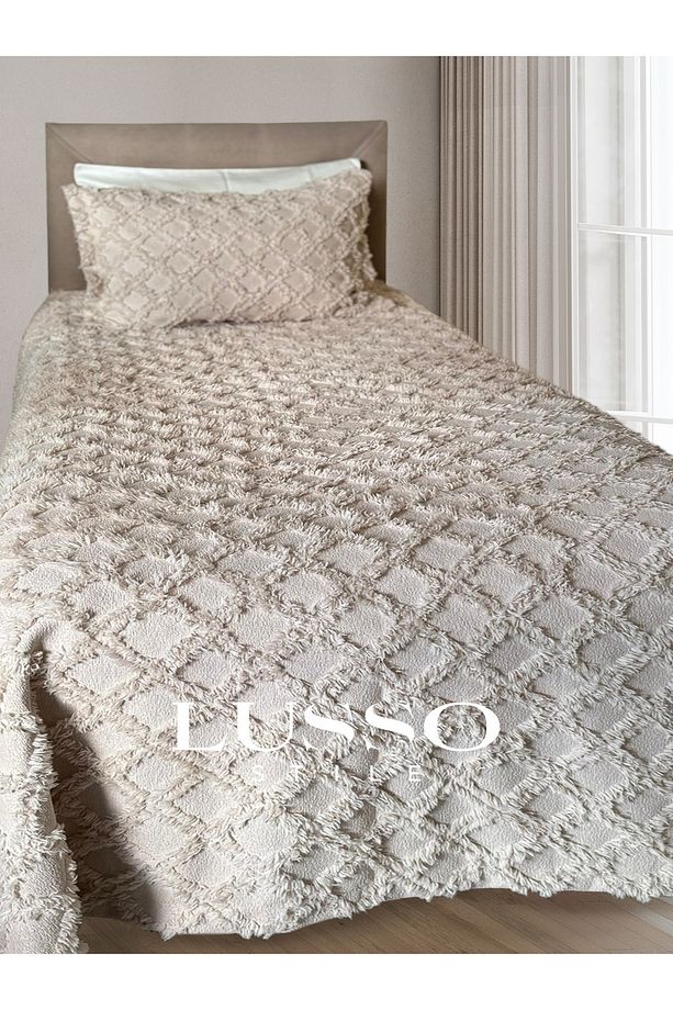 Siena Tek Kişilik Yatak Örtüsü Cappuccino 180x250 Tek Yastık Single - 3