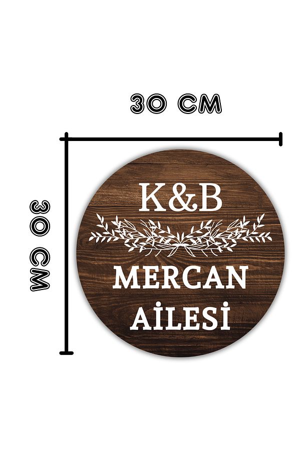 Modern Kapı Süsü - Kişiye Özel Baş harf ve soyisim Tasarım - Dış Mekan Kapı Süsü - 4