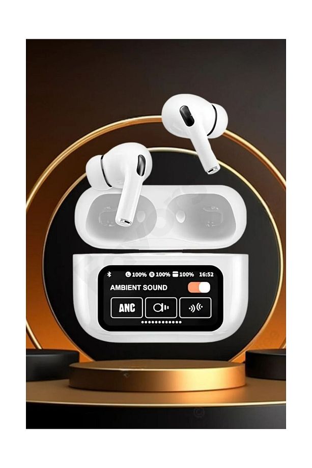 EAR LCD EKRANLI BLUETOOTH KULAKLIK Mikrofon, LCD Ekran  Dokunmatik Sensör, Şarj Kutusu - 3