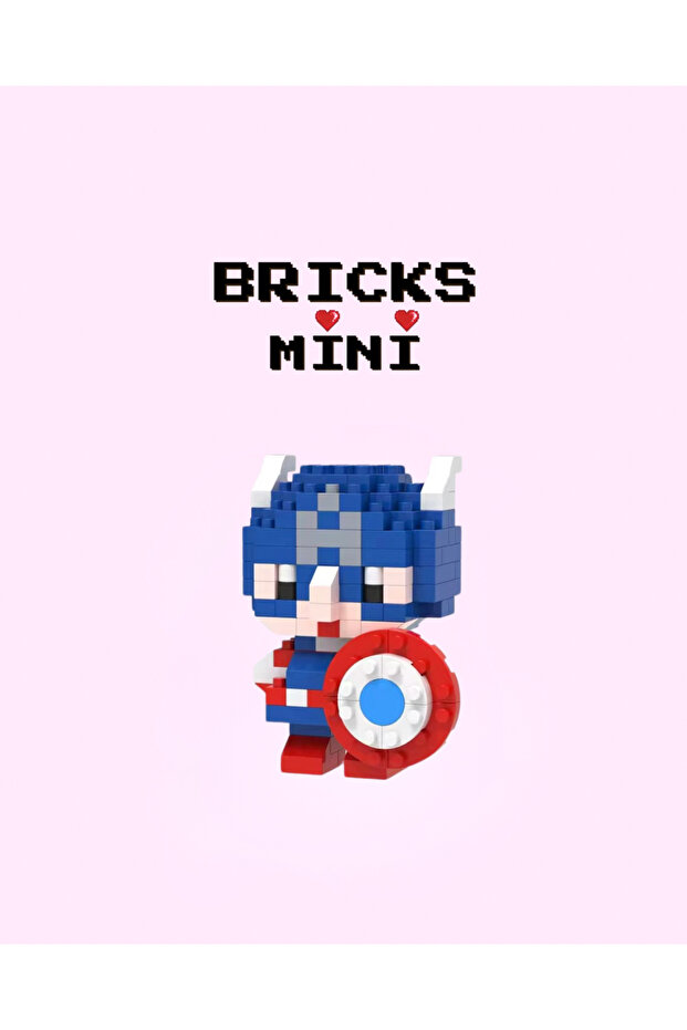 Kaptan Amerika Bricks Mini Figür - 1