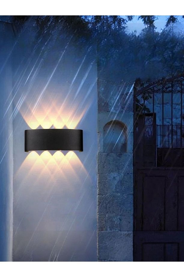 15w Dekoratif Çift Yönlü Aydınlatma 8'li Led Aplik Duvar Lambası Cata Kapri Amber Renk Duvar Apliği - 1