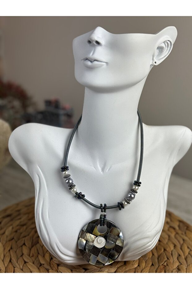 Sedef taşlı kolye - 1