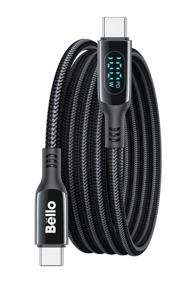 TYPE-C TYPE-C Göstergeli Örgülü Hızlı Şarj Data Kablosu 100W 1.2m BA-03 100w - 6