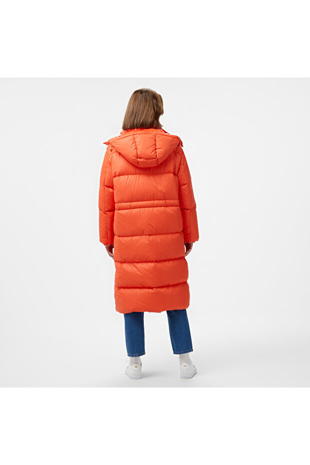 Long Oversized Adjustable Waist Down Jacket - 2