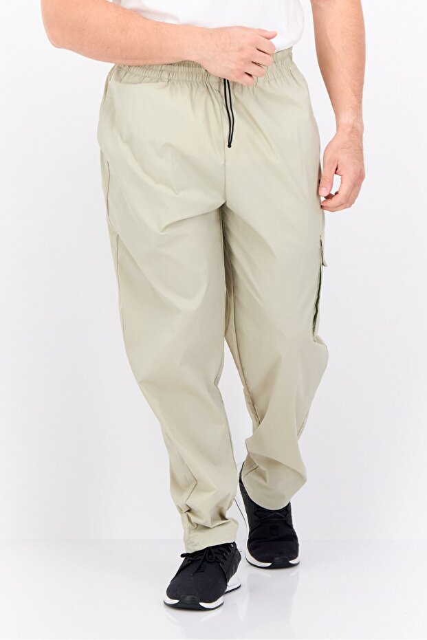 Men Sportswear Fit Outdoor Cargo Pants, Light Beige