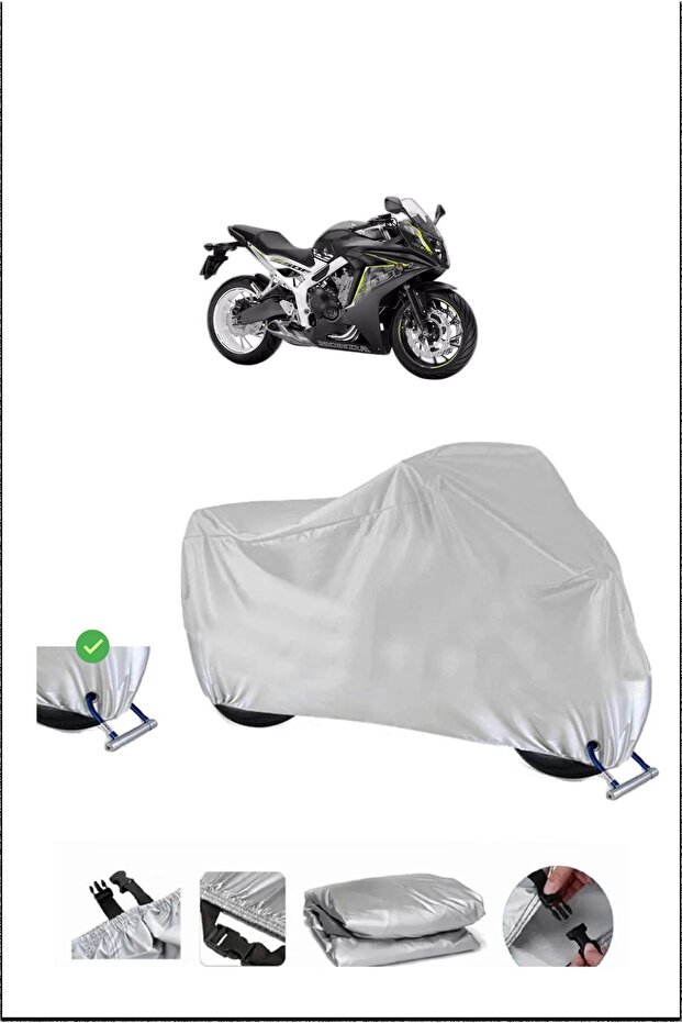 هوندا CBR650FA قفل متوافق مع الماء دائم دراجة نارية القماش المشمع-رمادي
