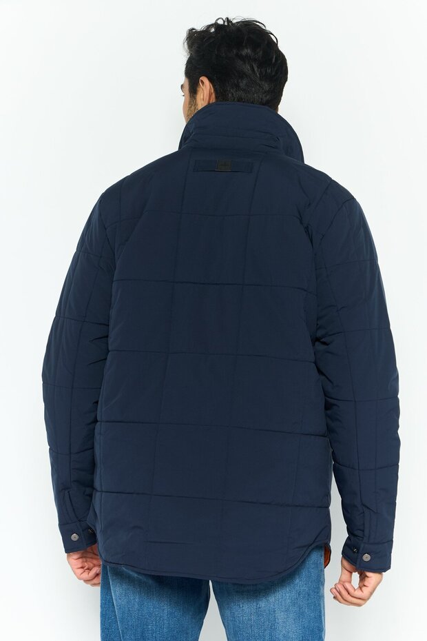 سترة مبطنة للرجال، لون أزرق داكن - 4