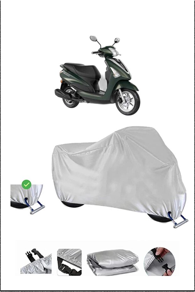 Yamaha D'Elight Lock Compatible Waterproof Durable Motorcycle Canvas-Gray