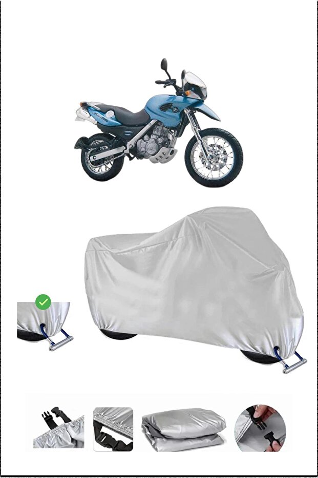Bmw F650 Lock Compatible Waterproof Durable Motorcycle Canvas-Gray