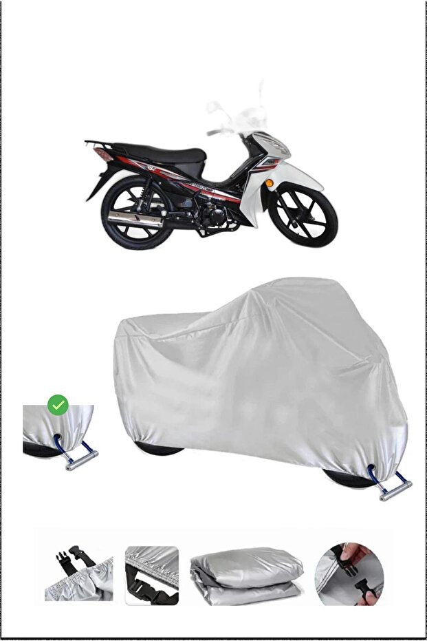 Rks Next50 Lock Compatible Waterproof Durable Motorcycle Canvas-Gray