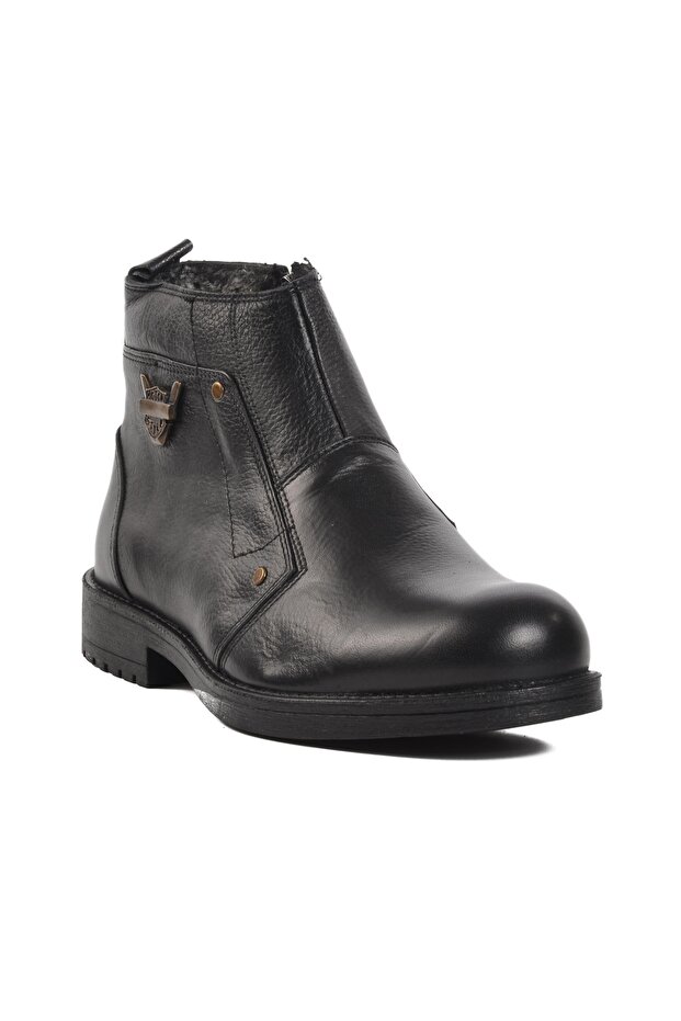 Genuine Leather Black Men's Boots