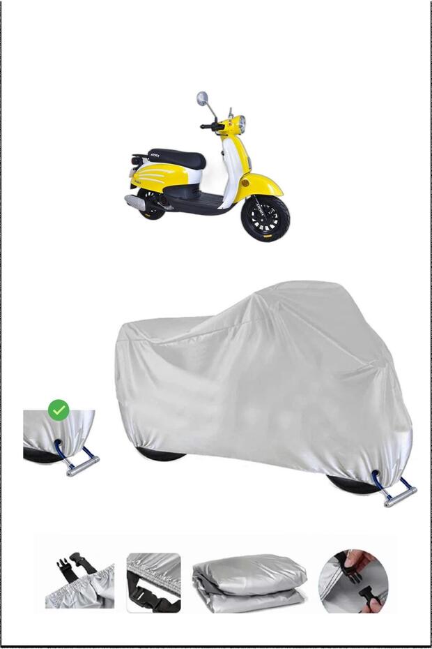 Arora Dazzle125 Lock Compatible Waterproof Durable Motorcycle Canvas-Gray