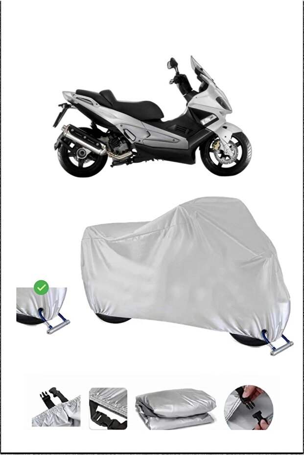 Gilera Nexus500 Lock Compatible Waterproof Durable Motorcycle Canvas-Gray