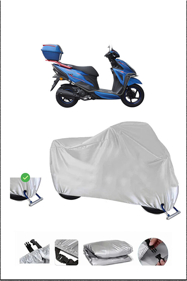 Yuki Crypto50 Lock Compatible Waterproof Durable Motorcycle Canvas-Gray