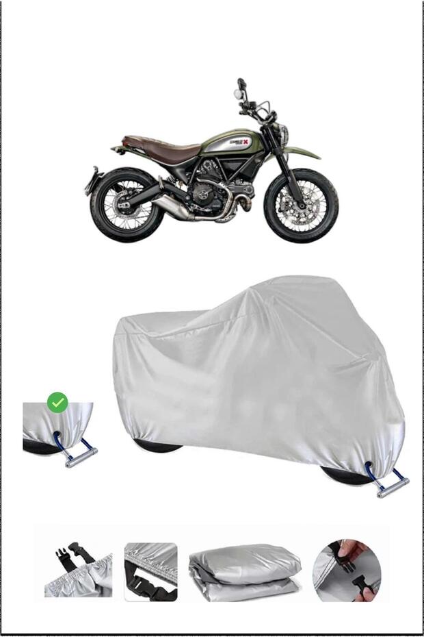 قفل Ducati SCRAMBLERURBANENDURO متوافق مع دراجة نارية متينة مقاومة للماء - رمادي
