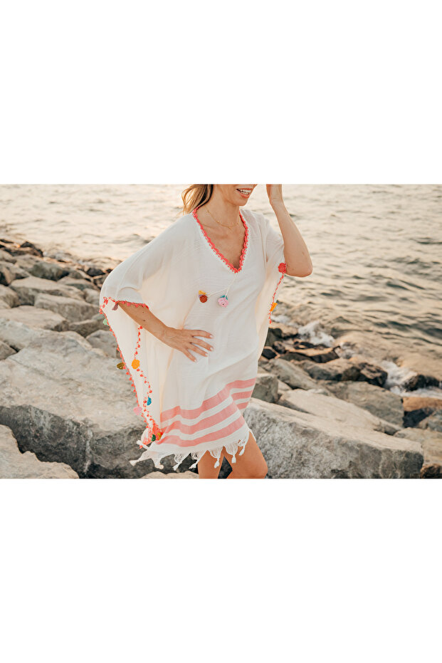 EMBROIDERED BAMBOO BEACHWEAR- OYALI SUNSET