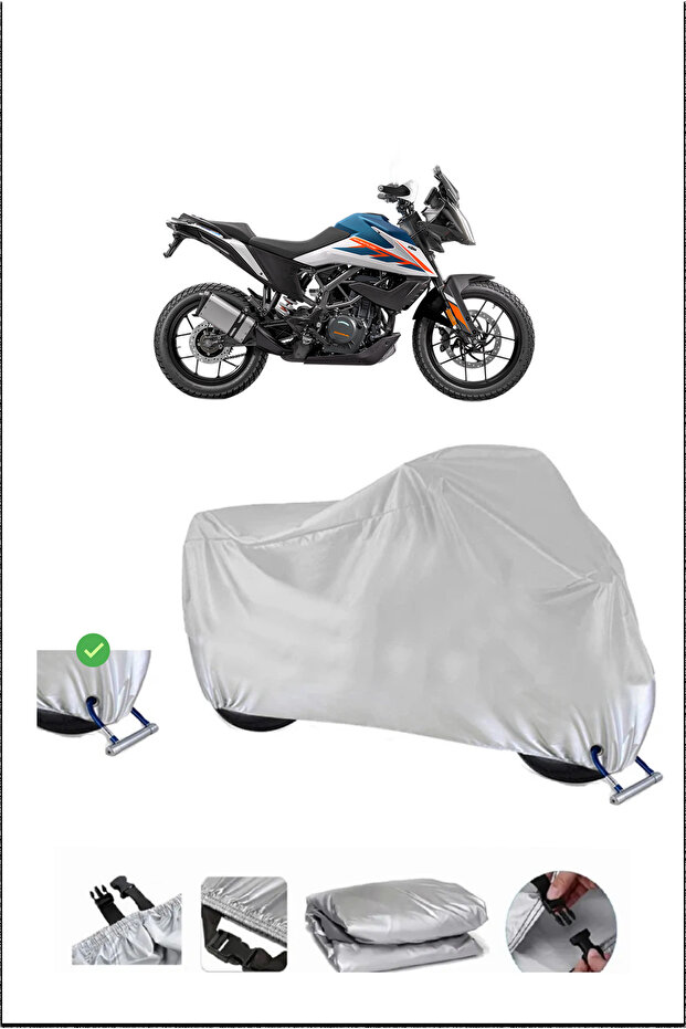 KTM 250ADVENTURE LOCK متوافق مع مقاومة للماء للدراجات النارية BRANDASI-GRAY