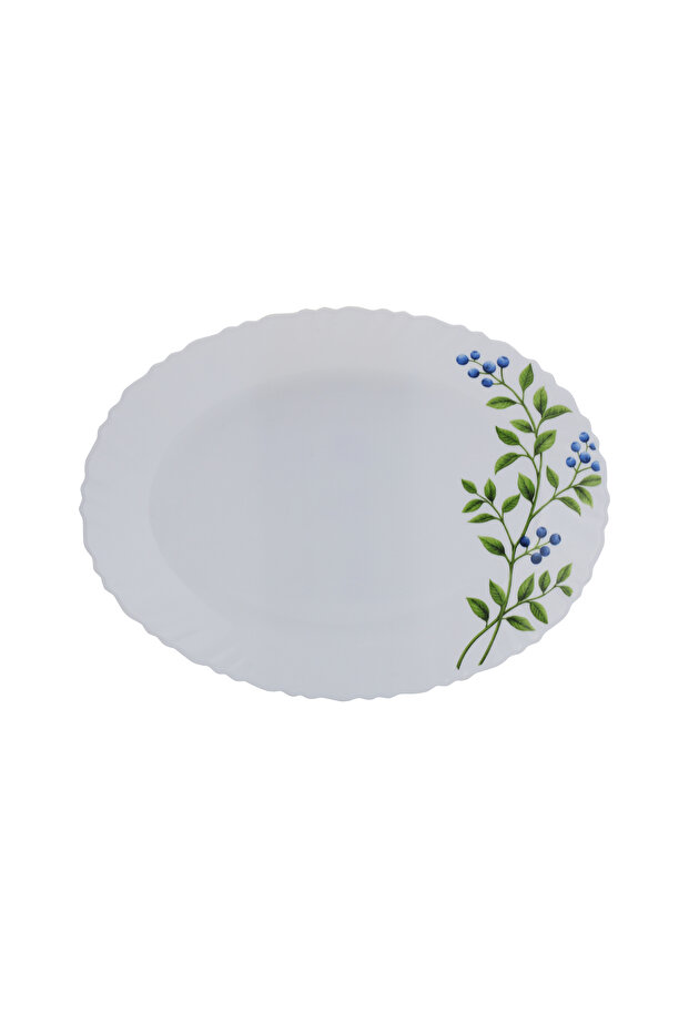 12.6" Opalware Oval Plate- DC2825