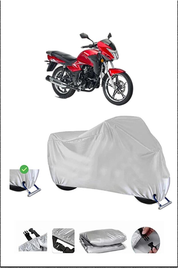 Kanuni S170T Lock Compatible Waterproof Durable Motorcycle Canvas - Gray