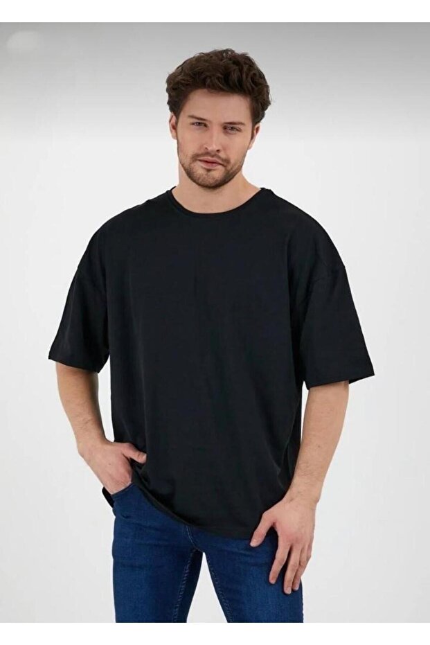 Unisex Basic Plain Patternless 4-Piece Oversize Tshirt Multiple Combination - 3