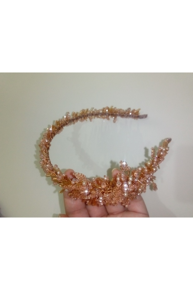 ÇİÇEKLİ   TEK TASARIM TAÇ - 3