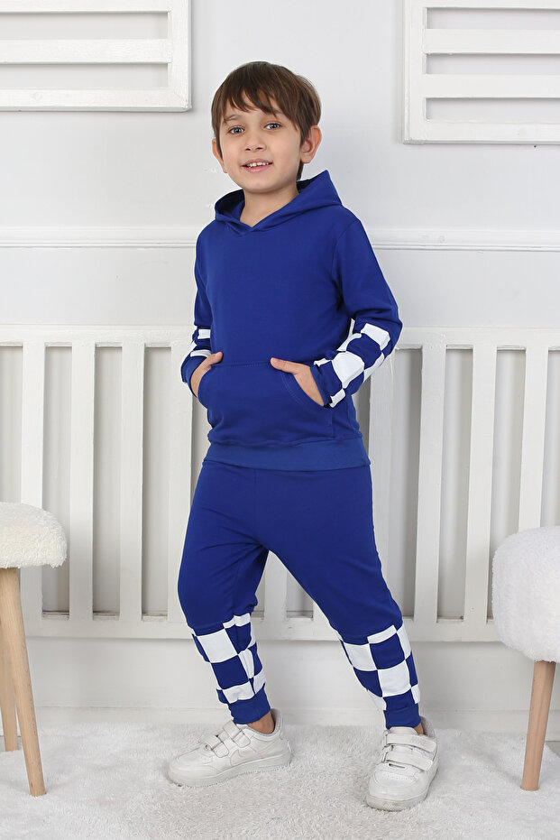 Checkered Boy's Tracksuit Set - 2
