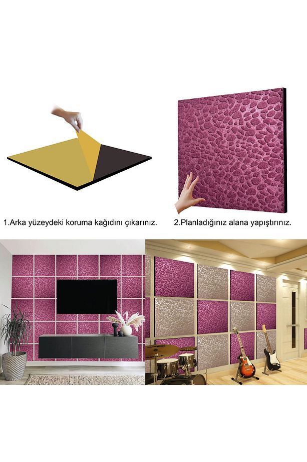 Embos Keçe Ses Ve Isı Yalıtım Paneli - 30 Adet/5 M² - 3