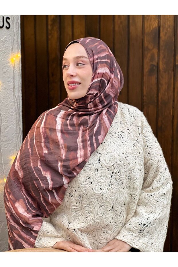 Northern Lights Desen Bambu Şal - 1