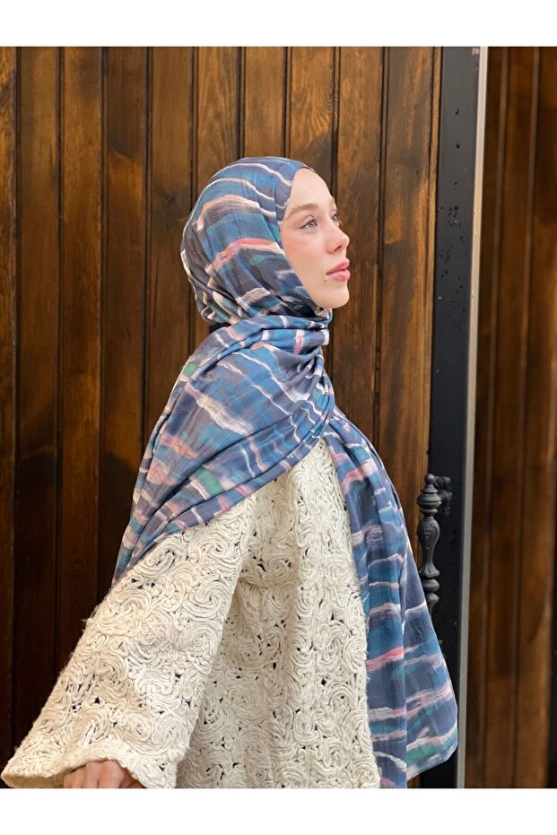 Northern Lights Desen Bambu Şal - 2