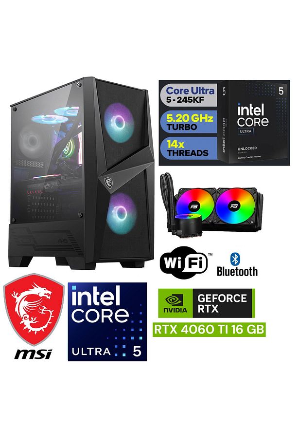 ULTRA GAMİNG PC / 16 GB RTX-4060-Ti / CORE ULTRA 5 245KF / 32 GB DDR5 RAM / 1 TB M.2 SSD - 1