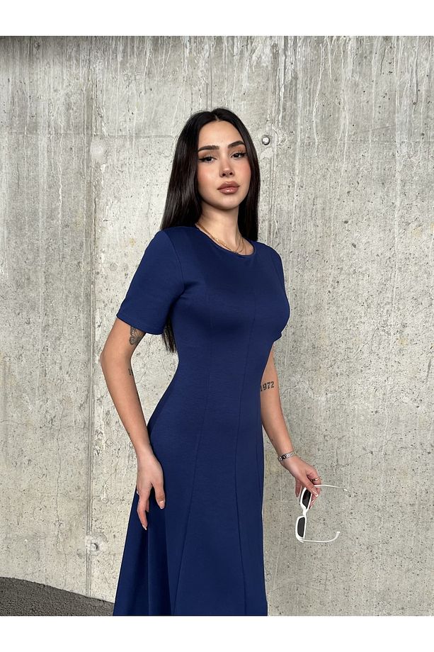 Modal Kumaş Midi Elbise - 2