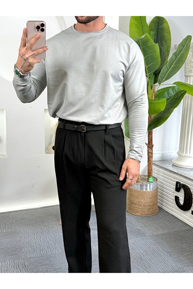 Beyaz Basic Regular Fit Badi - 3