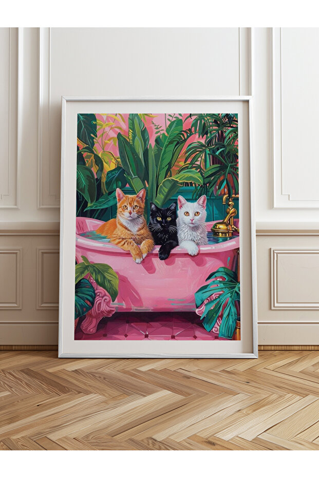 Tekli Ahşap Çerçeveli Tablo Tek Parça Poster Tablo TK/729 - 1