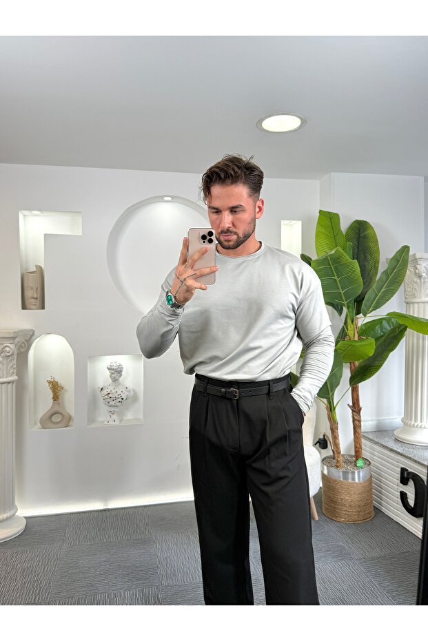 Beyaz Basic Regular Fit Badi - 4