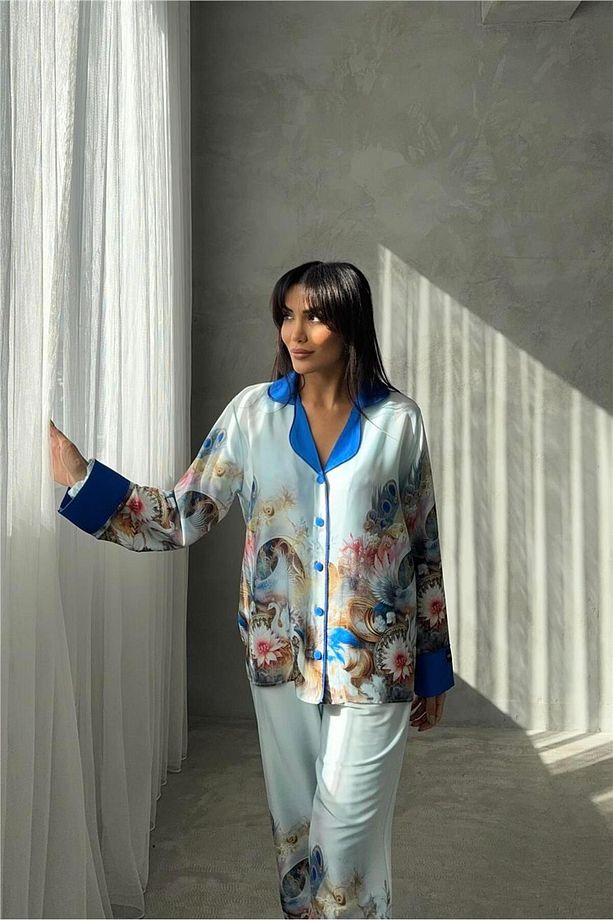 Corso D'acqua Saten Üçlü Pijama Takımı Cdk02 - 2