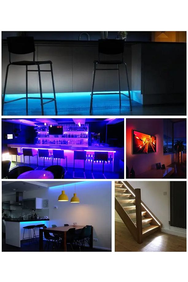 Jv-0213 Rgb Led Tak Çalıştır 5 Mt Blackboard Işık Yapışkanlı Renkli Led Işık - 4