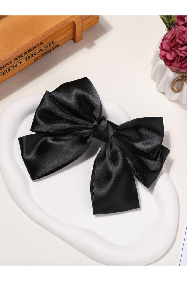 Double Layer Satin Automatic Bow Buckle - 1