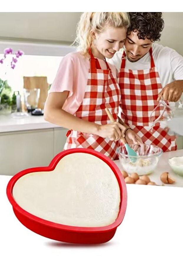 Kalp Şekilli Kek Kalıbı-Silikon - 4